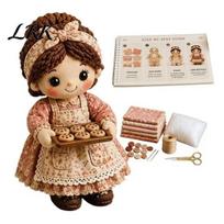Pasidaryk pats audinio lėlės gaminimo rinkinys, Patchwork DIY rinkinys, miela kimšta figūrėlė, siuvimo rinkiniai namų dekoravimui, gėlių mergaitės amatas suaugusiems, rankų darbo dovana, kūrybinga B