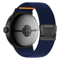 Parašiutinio audinio dirželis Google Pixel Watch 5 4 3 2 41mm Sportinis Nailoninis Elastingas Apyrankės Dirželis Pixel Watch 2 3 4 5 45mm Priedai Pixel Watch 5 45mm tamsiai mėlyna spalva