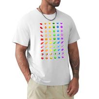 Candy Crush Booster Rainbow Tshirt Casual Breathable Short Sleeve Top S white