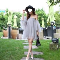 Sanya Qinghai Super Immortal Seaside Holiday White Fairy Dress Slim New Summer Sweet Temperament Chiffon Dress S recommend 40-47kg gray
