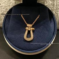 Fred Limited Ruby Horseshoe Clasp Necklace: 18K Gold Luxury Gift for Girlfriend High Version black