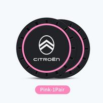2 vnt. Silikoninis automobilio puodelio laikiklio padėkliukas Neslystantis kilimėlis Citroen C4 C3 C5 C1 C2 C6 C4L DS3 DS4 Berlingo Picasso Jumper black