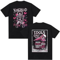 Singer Yungblud IDOLS World Tour 2026 T-and kids tshirts Men's women Clothing Fashion Short Sleeves T-and kids tshirt Casual T and kids tshirt Tops 150 gray