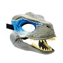 Dinozauras burnos kaukė kaukė Helovinui ir Kalėdoms. Miela gyvūno dinozauro kaukė - Tyrannosaurus rex. [single side blue] dinosaur headgear