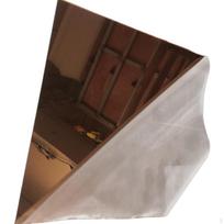 Akrilinė veidrodinė plokštė, Atspindinti PS lakštas, Dekoratyvus sienų menas, Lubų dekoras Rožinė raudona Red Copper Mirror 30*30*0.1cm
