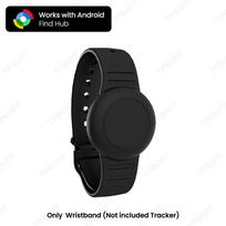 Minkšta silikoninė vaikiška apyrankė Google Find My Air Tag Mini GPS sekikliui Atspari vandeniui augintiniams vaikams Vaikų GPS sekiklio apsauginė apyrankė Black Strap 1pcs