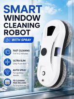 Smart Window Cleaning Robot with Auto Spray, 5600Pa Electric Glass Cleaner, Remote Control Window Washer for Windows, Mirrors, Tiles and Glass Tables blue