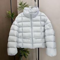 Womens Lightweight Short Puffer Jacket With Stand Collar 90% Duck Down Fill Winter 2026 Medium šviesiai mėlyna spalva