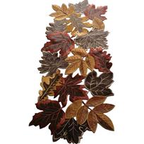 Klevo lapo siuvinėtas staltiesės takelis Daugiaspalvis pietų kilimėlis Rustic stalo padėkliukas Rudens tema 40*85cm