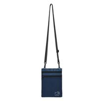 RFID Anti-Thief Travel Passport Wallet Nylon Card Case Phone Document Storage Bag Lightweight Shoulder Neck Bag Crossbody Bag mėlyna