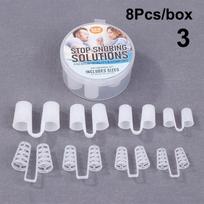 4/8Pcs Silicone Anti-Snoring Nasal Dilator Sleep Apnea Support Device Anti-Snoring Nasal Clip Nasal Breathing Aid 3A white