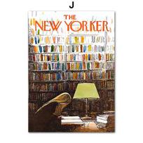 Balerinos biblioteka Liūtas New Yorker žurnalas Sienų meno drobės Tapyba Plakatai ir spaudiniai Sienų nuotraukos, skirtos svetainės dekoravimui be rėmelio 40*50cm