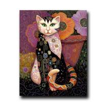 Gyvūnas Katė Drobės Tapyba Gustav Klimt Aliejiniai Plakatai ir Spaudiniai Sienos Menas Paveikslai Svetainei Namų Sienų Dekoras Cuadros 60X90cm Unframed