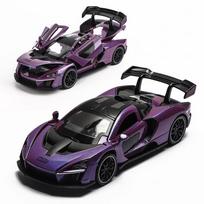 1:32 skalės McLaren Senna Diecast modelio automobilio žaislas su atsitraukimo funkcija ir garso apšvietimu vaikams, berniukams, mergaitėms, suaugusiems 1/32-15x6x3.5cm violetinė
