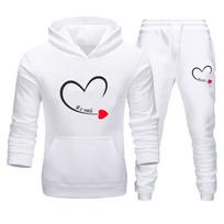 Poros sportinis kostiumas I'm With Her Spaudinių mylėtojas megztinis ir kelnės 2 vienetai Drabužiai Vyriški megztiniai Moteriški megztiniai Meilužė vilnoniai kostiumai S white