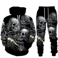 Vilkas 3d Print Hoodie Kostiumas Rudens Žiemos Vyrų Moterų Rinkiniai Tiger Tracksuit Unisex Hoodie + Pants Dviejų dalių rinkinys 6XL gray