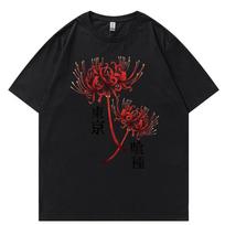Japonijos anime Tokyo Ghoul Spider Lily marškinėliai Unisex WoUnisex Cool Kanekiken Graphic Print marškinėliai Negabaritinė gatvės apranga Poros marškinėliai L brown