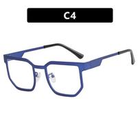 Women's Glasses Metal Square Irregular Flat Glasses Anti-Blue Light New Glasses Frames Steampunk Glasses Metal Glasses Frames Female