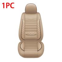 Prabangūs PU odiniai automobilio sėdynės užvalkalai, vidaus automobilių užvalkalai, kilimėliai Universalūs SEAMETAL sėdynės apsaugos pagalvėlės automobilių priedai 1pc front seat cover smėlis