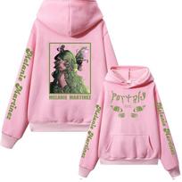 2024 Melanie Martinez Portals Tour Spausdinti gobtuvai Moterims Vyrams Vilnos Patogūs gobtuvai Harajuku Hip Hop Gatvės gobtuvas S white