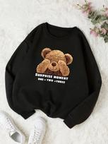 Mažas meškiukas, dengiantis akis, Moteriški megztukai Harajuku Crewneck Hoodie Fashion Oversize Hoody Kasdieniai Patogūs Moteriški drabužiai 6XL white