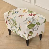 Tamprus Osmanų dangtelis sulankstomas laikymo kėdės baldai pėdų kėdutės apsauginiai užvalkalai, tinkantys su elastine apačia 40x60cm beige