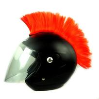 Mohawk nupjaunamo šalmo dekoro perukas Nuimamas Pruiken Kleurrijke Hanekam Motocross ryškių spalvų šalmas Mohawk šalmo reikmenys red