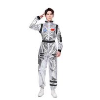 Helovino Astronauto Sidabrinis Kosminis Kostiumas - Suaugusiųjų Unisex L gray