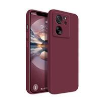 „Xiaomi 13T Pro Case“ kvadratinis skysto silikono fotoaparato objektyvo apsauginis dangtelis, skirtas „Xiaomi Mi 13t 13 T Mi13T Pro“ smūgiams atspariam dėklui For Xiaomi 13T Pro vyno raudonos spalvos