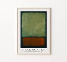 Abstraktūs drobės paveikslai Mark Rothko spaudiniai Graffiti Minimalizmas Meno plakatai ir spaudiniai Sienos meno paveikslai svetainei Cuadros 60cm×90cm NoFrame