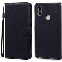 Piniginės dėklas Xiaomi Redmi Note 5 dėklui Prabangus odinis piniginės atverčiamas dėklas Xiomi Xiaomi Redmi Note 5 Pro / Redmi Note5 Fundas For Redmi Note 5 juoda