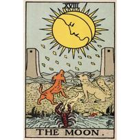 Vintažinis Tarot kortos sienos meno kūrinys Reprodukcija Retro Tarot sienos dekoracija Drobės spaudiniai Namų kambario estetinė dekoracija Saulės kortelė 40cm×50cm NoFrame
