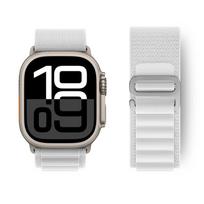 Alpinis kilpos dirželis Apple Watch Ultra 2 Juosta 49mm 45mm 44mm 40mm 41mm 46mm 42mm 38mm Apyrankė iWatch Series 10 SE 9 8 7 6 5 4 42-44-45-49mm S10-46mm balta