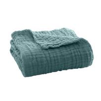 Muslino antklodė Vasarinė sofa Mėtoma Kvėpuojanti Vientisos spalvos Muslino vystyklas Miela antklodė lovai, sofai, kelionėms, atostogoms 100cm tamsiai žalia spalva