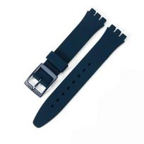 Silikoninė laikrodžio apyrankė Swatch laikrodžiui: 16mm, 17mm, 19mm, 20mm Dirželio Priedas 17mm (Includes Tool) black