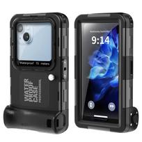 15M Profesionalus nardymo telefono dėklas Samsung S25 S24 Ultra S23 Po vandeniu fotografavimui Vandeniui atsparūs dėklai Samsung S22 S21 S20Plus Galaxy S21 Ultra&Case & Strap gray