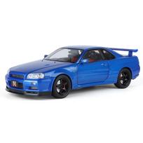 Didelis Dydis 1/18 Nissan GTR GT-R R34 Skyline Ares Lydinio Sportinio Automobilio Modelis Metaliniai Liejiniai Lenktyninio Automobilio Transporto Priemonės Modelis Garsas Šviesa Vaikų Dovanos mėlyna