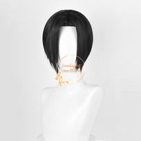 NANA Oosaki Nana Cosplay perukas 28cm Juodas Nana Osaki Anime Cosplay perukai Atsparus karščiui sintetinis plaukas Helovino perukas + Peruko kepuraitė One Size white