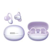 Lenovo RS106 Atvirų ausų ausinės su klipsu Bluetooth 6.0, 24 val. grojimas, greitas įkrovimas USB-C, Dolby HiFi bosas, ENC skambučiai, vandens lašo lanko formos patogios sportinės ausinės violetinė