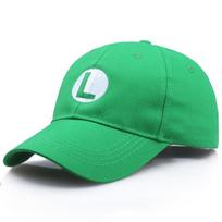 Super stilinga Luigi Mario Bros Cosplay suaugusiųjų dydžio kepurė Kepuraitė Beisbolo Kostiumo Kepurės žalia
