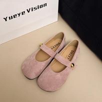 Minkšto pado Birkenstock viengubos moteriškos bateliai 2025 m. naujas pavasaris ir vasara su sijonais Plokščiapadžiai Mary Jane bateliai Universalūs vakariniai Doudou bateliai 38 rožinė