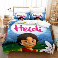 3D Spausdintas Anime Heidi, Alpių Mergaitė Patalynės Komplektas Vienvietis Twin Pilnas Queen King Dydžio Lovos Komplektas Suaugusiųjų Vaikų Miegamojo Antklodės Užvalkalų Rinkiniai 155x215cm 3pcs
