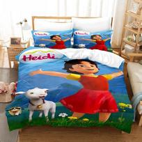 3D Spausdintas Anime Heidi, Alpių Mergaitė Patalynės Komplektas Vienvietis Twin Pilnas Queen King Dydžio Lovos Komplektas Suaugusiųjų Vaikų Miegamojo Antklodės Užvalkalų Rinkiniai 140x200cm 3pcs