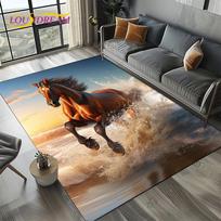 27 Stiliaus Arklys Pentium Drąsus Žirgas Gyvūno Kilimas Kilimas Svetainei Miegamajam Namų Sofos Dekoravimui, Plotinis Kilimas Neslystantis Grindų Kilimėlis 70x100cm( 27x39in )