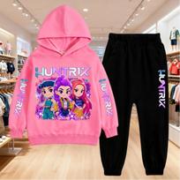 KPop Demonų Medžiotojai Vaikų Hoody Rinkinys Berniukams Paaugliams Mergaitėms Hoody Palaidinės Su Kelnėmis Sportinis Kostiumas Vaikų Rudens Drabužiai 2vnt 120cm pink