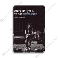 John Mayer Metalinis ženklas Vintažinis plakatas Baras Pub Klubas Sieninis ženklas Rūdyto metalo skardinis ženklas Retro muzika Metalinis plakatas Sienai Pramoninis dekoras 20x30cm（7.8x11.8inch）