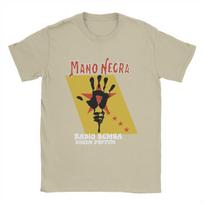 Mano Negra T-shirt vyrams 100% medvilnė Šaunūs T-shirtai Apvalia apykakle Trumpomis rankovėmis Viršutiniai drabužiai Spausdinimas M yellow