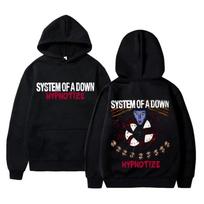 Vintažinis roko grupės System of A Down Hypnotize spausdintas džemperis vyrams Alternatyvus metalo muzikos megztinis vyrams Gotikinis Harajuku gatvės apranga M black