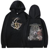 Esquie Clair Obscur Expedition 33 2025 Žaidimo Hoodis Vyrams Moterims Hip Hop Laisvas Megztinis su Gobtuvu Vintage Mada Per dydį Hoodiai S gray