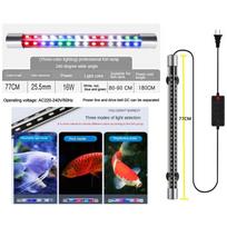 Tube Fish Tank Lighting LED Lamp Full Spectrum Three-Color Brightening Color-Enhancing Diving Light Waterproof Aquarium Light 16W Fit 80-90CM Fish Tank